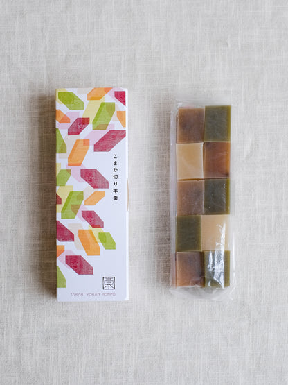 白餡・小豆・抹茶の3種を詰め合わせ！「こまか切羊羹」《小城羊羹》